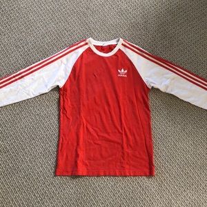 Adidas Adicolor Classics 3 - Stripes Long Sleeve Tee - Red